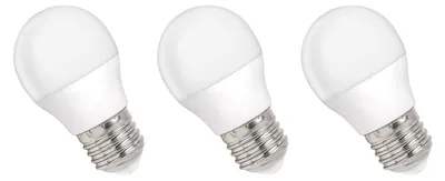 Productafbeelding van Spectrum LED Kogellamp P45 E27 Mat - 4W 340lm 6000K - Koudwit - Vervangt 31W - 3 stuks