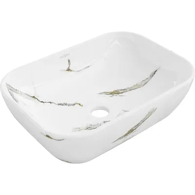 Zdjęcie produktu dla Mexen Rita umywalka nablatowa 45 x 32 cm, biała kamień - 21084581