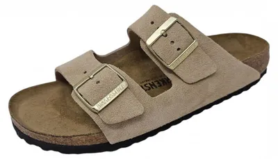Produktbild von Birkenstock Arizona schmal Pantolette Beige in Gr. 38