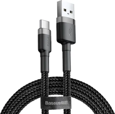 Produktbild von Baseus CATKLF-BG1, 1 m, USB A, USB C, Schwarz