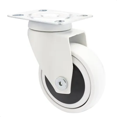 Produktbild von WAGNER Design 3C - Lenkrolle soft - Durchmesser Ø 75 mm, weiß, Kugellager, Anschraubplatte, Tragkraft 75 kg - 01227601