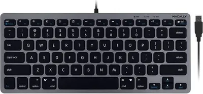 Produktbild von Macally SLIMKEYC-SG, kompakte USB-A-Tastatur fr Mac, US QWERTY Tasten-Layout