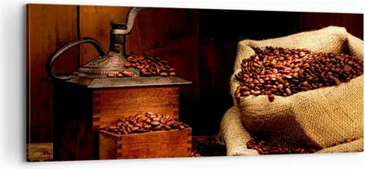 Produktbild von Bild auf Leinwand - Leinwandbild - Frühstück Schokolade Kaffee Bohnen - 100x40cm - Wand Bild - Wanddeko - Leinwanddruck - Bilder - Kunstdruck - Leinwand bilder - Wandkunst - AB100x40-2163