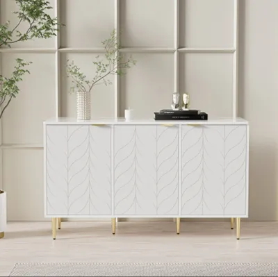 Produktbild von Sideboard,Kommode, lackiert,für Schlafzimmer, Wohnzimmer und Badzimmer,2 Etagen und 6 Fächer
