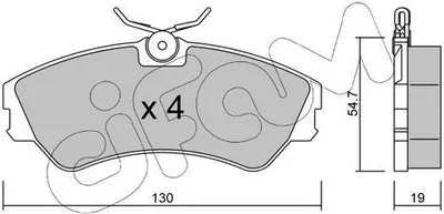 Produktbild von CIFAM Bremsbeläge Satz Vorne Bremsklötze für VW Transporter IV Bus (70B, 70C, 7DB, 7DK, 70J, 70K, 7DC, 7DJ) 822-162-0