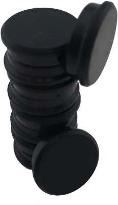 Image de Aimants puissants Ø 24 mm pour tableaux blancs et surfaces métalliques, noirs, lot de 10