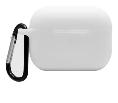 Produktbild von Weiße Airpods-Hülle – Hülle passend für AirPods 3 – Silikon-Schutzhülle mit Karabiner – Airpods-Hülle – Passend für Apple AirPods – Mit Karabiner – Weiß – CHPN