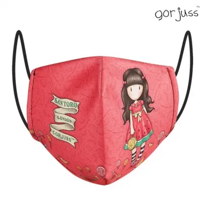 Image de Masque hygiénique réutilisable en tissu Gorjuss Pour Enfants Rouge