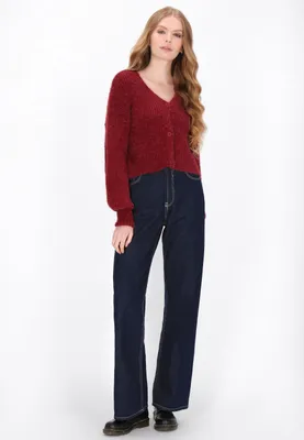 Image de Pull pour femme SAPORTA - couleur bordeaux, taille XS/S