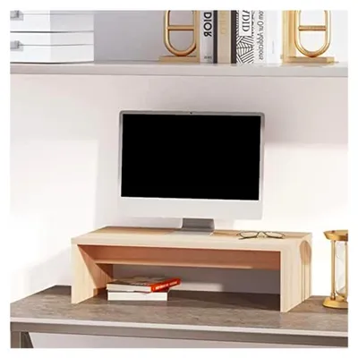 Produktbild von Monitorständer aus massivem Kiefernholz 50x27x15 cm