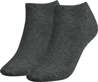Produktbild von Tommy Hilfiger damessokken Sneaker (2-pack), korte enkelsok katoen, grijs melange
