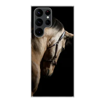Produktbild von MuchoWow® Handyhülle Schutzhülle Hülle für Samsung Galaxy S22 Ultra Pferde - Halfter - Schwarz Silikon Softcase Handy Hülle - Abbildung