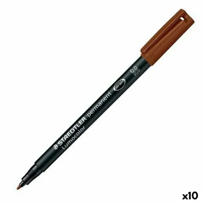 Produktbild von Dauermarker Staedtler Lumocolor 317-7 M Schwarz (10 Stück)
