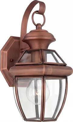 Produktbild von Außenwandleuchte Stahl Kupfer Glas IP44 Glas E27 Vintage Laterne Haustür Balkon Wandleuchte außen