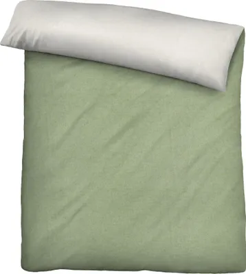 Produktbild von biberna Melange-Flanell Bettwäsche 0840500 MELANGE UNI color: pistaziengrün, size: 1x 155x200 cm + 1x 80x80 cm