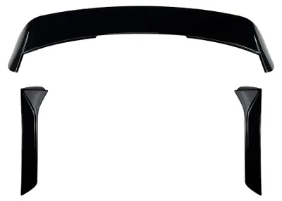 Obrázek produktu pro Zadní křídlo, zadní spoiler, vysoký lesk, černá barva, vyrobeno z ABS plastu. Přesně padne na model Seat Leon MK3, rok výroby 2013-2019. Standardní provedení, zahrnuje zadní spoiler a boční křídla