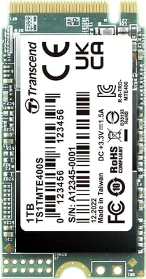 Produktbild von Transcend MTE400S, M.2 NVMe SSD, PCIe 3.0 x4, 2242, 1TB