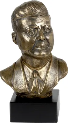 Image de Art-Dog Buste – John Fitzgerald Kennedy – moulage en poudre de bronze et résine