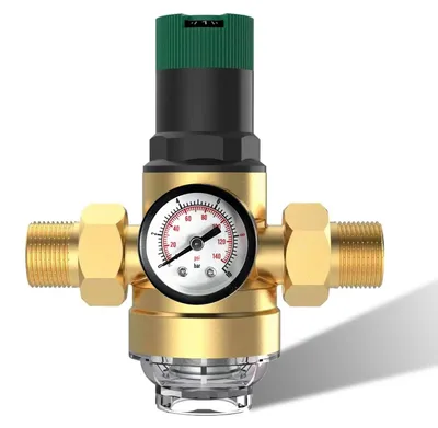 Wasserdruckregler mit Manometer, 3/4", Messing, 40 µm Filter