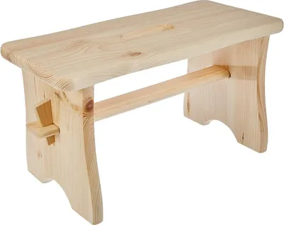 Image de Zeller Repose-pieds, petit banc en pin