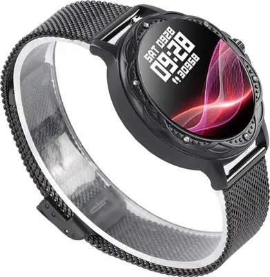 Zdjęcie produktu dla Fitness tracker dla kobiet, 1,2-calowy ekran dotykowy, monitorowanie snu, liczenie kalorii, smartwatch na telefon komórkowy, czarny
