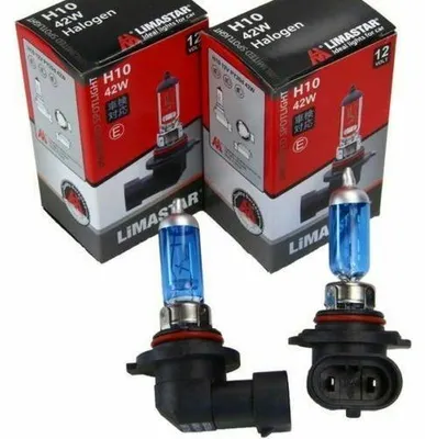 Produktbild von Super White Xenon Look 2x H10 42W Birnen Lampen Blaues Glas E-Prüfzeichen