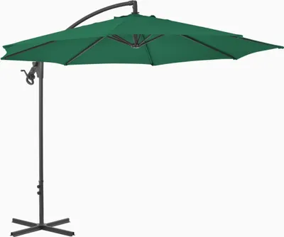 Obrázok produktu pre vidaXL Svetelný dáždnik s oceľovou tyčou 300 cm zelený