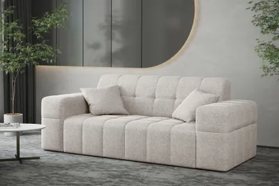Produktbild von Sofa Designersofa NANCY 2-Sitzer in Stoff Neve Beige