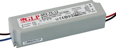 Zdjęcie produktu dla Zasilacz LED napięciowy 12V 72W 6A GPV-75-12 GLP IP67 hermetyczny