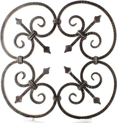 Immagine prodotto di LogistSystem - Ferri battuti Ornamento in ferro battuto 590x590mm - ad es. come elemento per inferriate - ringhiere - recinzioni - cancelli - rosoni - grate 13.025