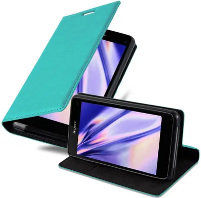 Obrázok produktu pre Cadorabo puzdro pre Sony Xperia Z1 COMPACT ochranný kryt v tyrkysovej farbe puzdro na mobilný telefón kryt magnetické zatváranie