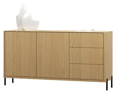 Zdjęcie produktu dla Komoda 2D3S Avolino, czarny blat, 2 drzwi, 3 szuflady