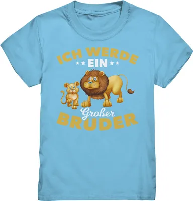 Produktbild von Großer Bruder Löwen T-Shirt – Sky Blue / 152/164 (12-14)