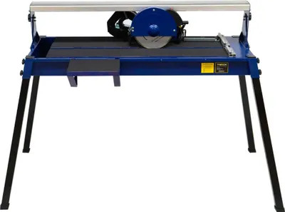 Zdjęcie produktu dla Przecinarka do płytek z podstawą | Silnik 800 W, długość cięcia 720 mm, cięcie pod kątem 0–45° | Przenośna i wytrzymała | Dla majsterkowiczów i profesjonalistów [W zestawie: prowadnica laserowa i zapasowa tarcza diamentowa]