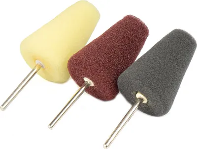 Image de Éponges, tampons à polir, mini-set de polissage, cône conique, 3 pièces