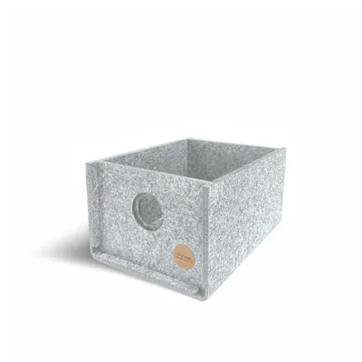 Produktbild von Aufbewahrungsbox CARGA Filz 21 x 15 x 11 cm ohne Deckel in hellgrau meliert