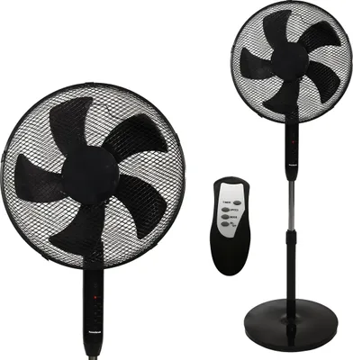 Immagine prodotto di Ventilatore da pavimento, 45 W, 3 modalità di funzionamento, 5 pale, timer, telecomando