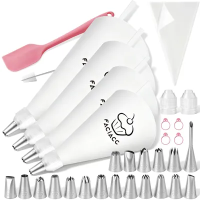 71-teiliges Spritzbeutel-Set, Weinrot, Einheitsgröße