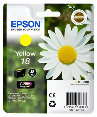 Produktbild von Epson Tintenpatrone yellow Claria Home T 180         T 1804