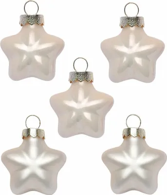 Produktbild von Christbaumschmuck Sterne 4cm Glas 8 Stück - Champagne