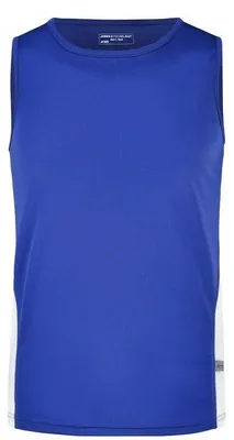 Immagine prodotto di James and Nicholson - Top senza maniche da uomo - Running LT2413 (3XL) (blu reale/bianco)