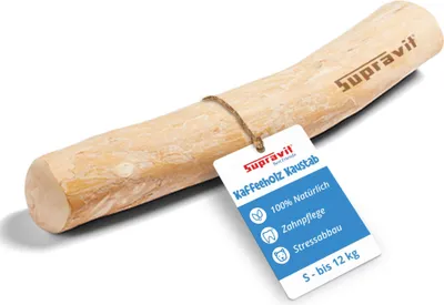Produktbild von Supravit Natürlicher Kauknochen Kaffeeholz S | Mehr als EIN Holzstäbchen - spannendes Hunde Kauspielzeug & langanhaltende Beschäftigung