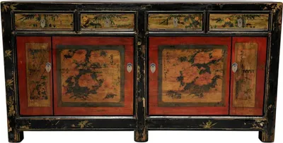 Image de Fine Asianliving Commode chinoise Buffet chinois Armoires chinoises Meubles chinois Armoire orientale asiatique 164x81x40