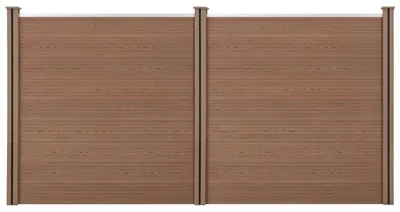 Produktbild von Gartenzaun 183x357 cm, braun - WPC-Gartenzaun, Sichtschutz und Windschutz