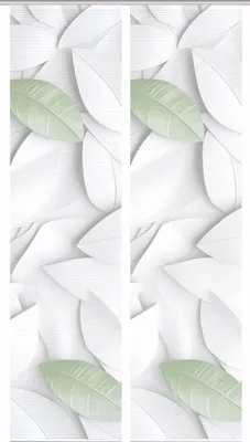Produktbild von HOME in green LISON Schiebegardine recyceltes Polyester, 245x60 cm, Blättermotiv