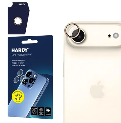 Produktbild von 3MK HARDY Lens Protection Pro, Apple, iPhone Air, Splitterfrei, Kratzresistent, Transparent, Titan, Gold, 1 Stück(e)