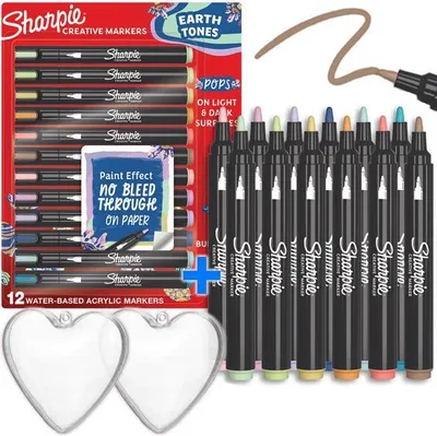 Produktbild von Sharpie Acryl-Marker Erdfarben 12 Stück konische Spitze 2213421