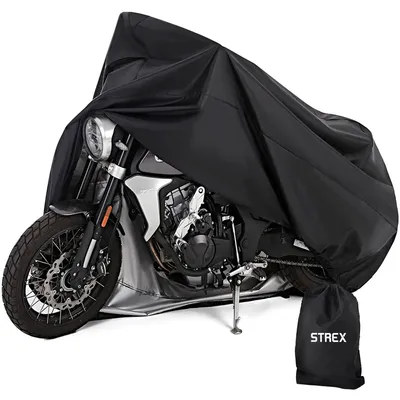 Immagine prodotto di Strex Telo Copri Scooter / Moto Universale per tutti gli Scooter / Moto - Impermeabile 300D Oxford - Adatto per Parabrezza - Telo Copri Scooter - Telo Copri Moto - Incl. Borsa per Riporre