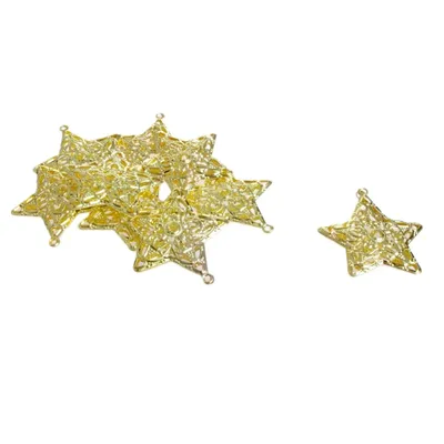 Produktbild von Metallsterne zum Hängen - gold - 6 cm - 12 Stück - 92016 20