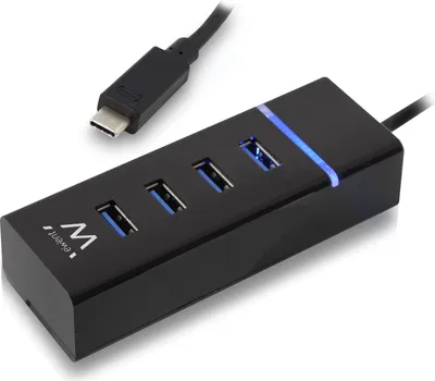 Image de hub USB 4 ports Ewent EW1137 USB 3.1 noir
